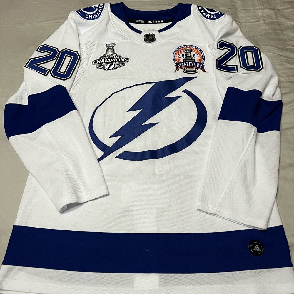 Tampa Bay Lightning Authentic Adidas Away Jersey size 46 small